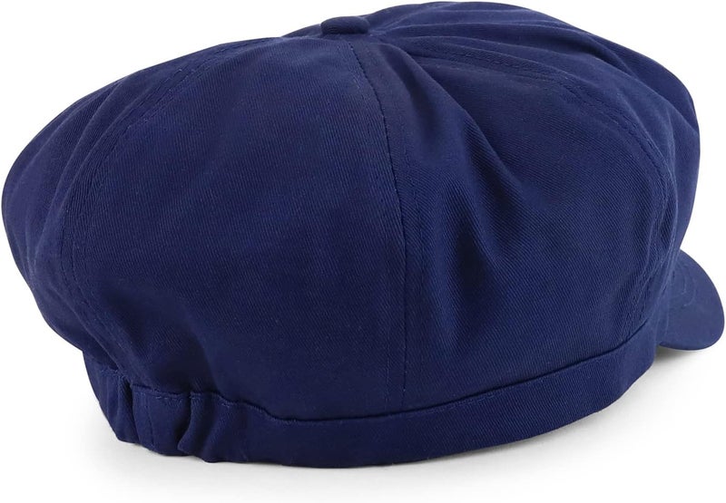 Armycrew 2XL Oversize Lightweight 100% Cotton Newsboy Cap with Elastic Back - Image 3